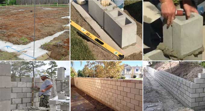 Construction of a Cinder Block Wall