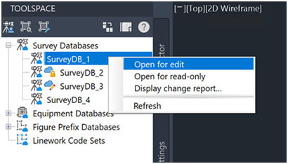 Survey Database Workflows in Civil 3D 2025.1