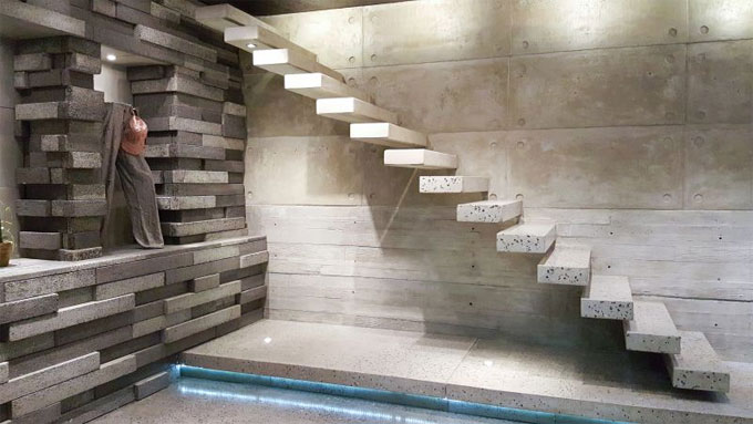 Decorative concrete ideas on walls