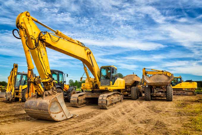 Heavy Construction Equipments often used and their types