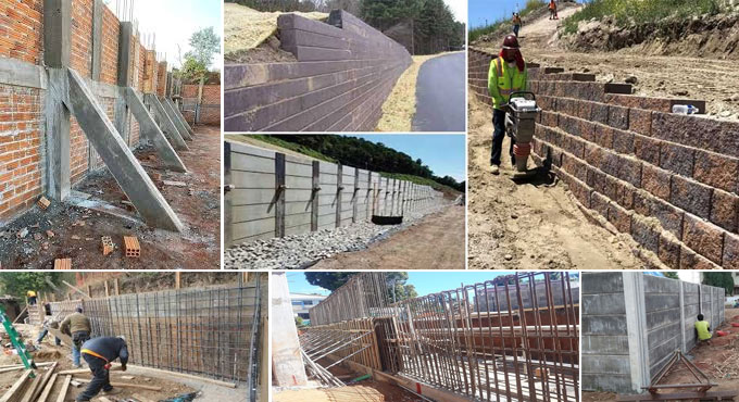 Retaining Wall Design and its types used in construction