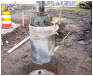 Drilled caissons or piers