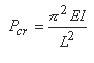 Calculation of buckling for pinned column