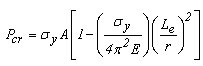 Calculation of buckling for pinned column