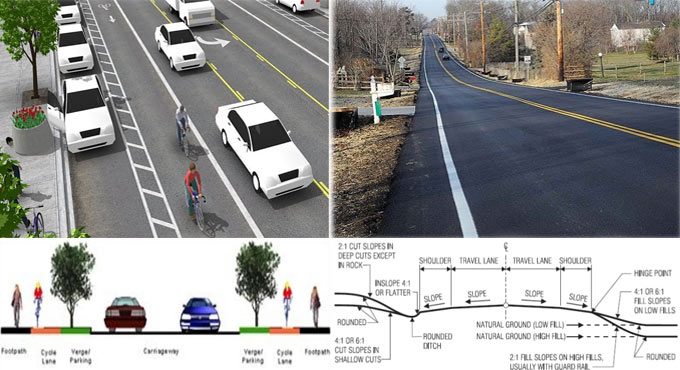 The 7 Major Highway Cross Sectional Elements of a Road