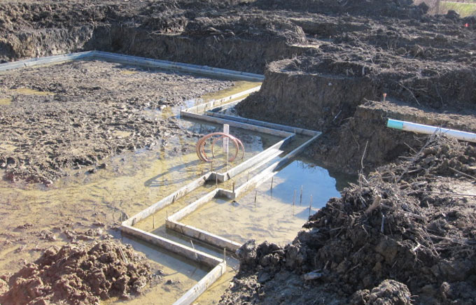 How impact of trench excavation on adjoining building is measured with rule of thumb