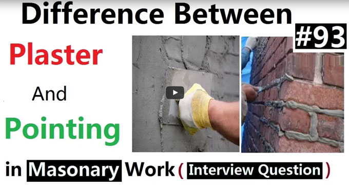 Variations among plastering & pointing
