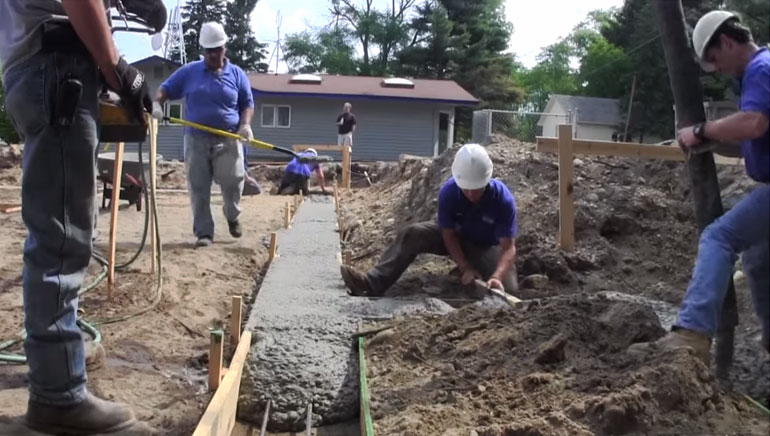 Reinforcement of foundation walls and footers