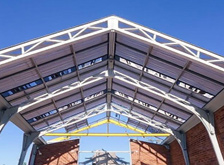 Tubular Steel Monitor Roof Truss