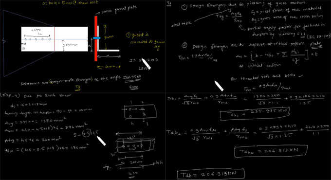 How to design tensile strength of angle section according to IS Code 800-2007