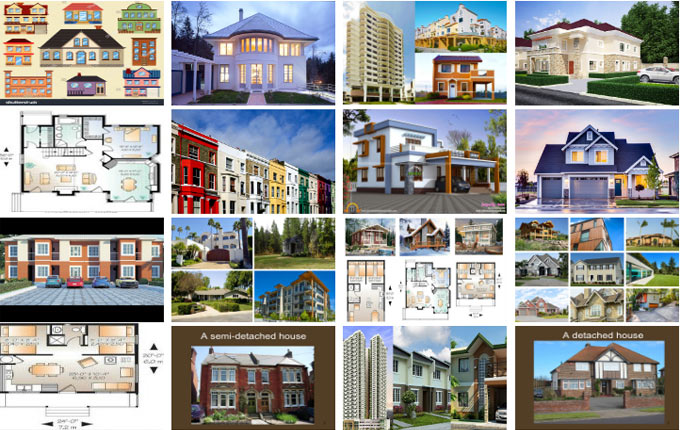 Different types of plans found in a building