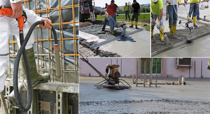 Different types of vibrators generally found for concrete compaction