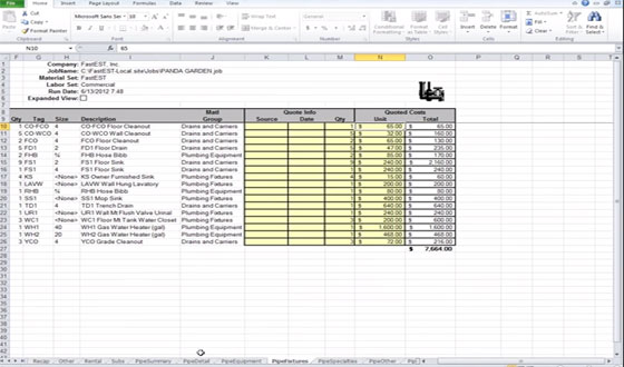 FastPIPE 12 Mechanical Estimating Construction Costs