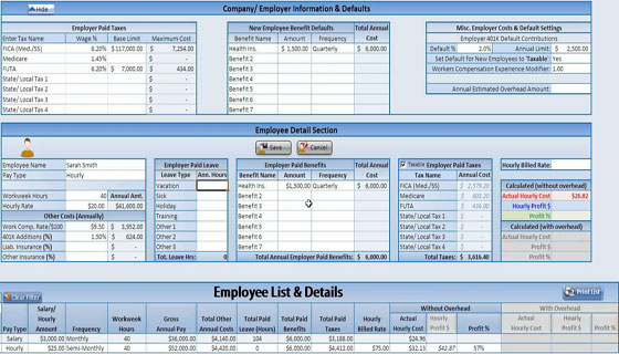 Hourly Construction Cost Calculator, Labor Burden Estimator Demo