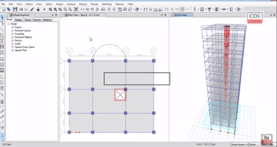Reinforced Concrete Building with Ramp and Wall Civil Engineering