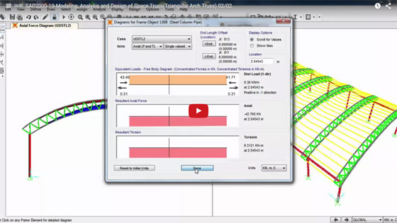 How to design, model and analysis of Space Truss