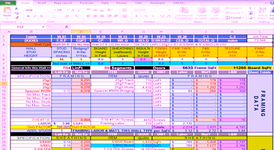 Quantity-take-off Sheets