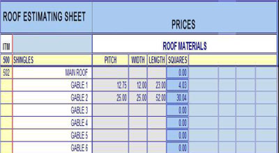 Quantity-take-off Sheets